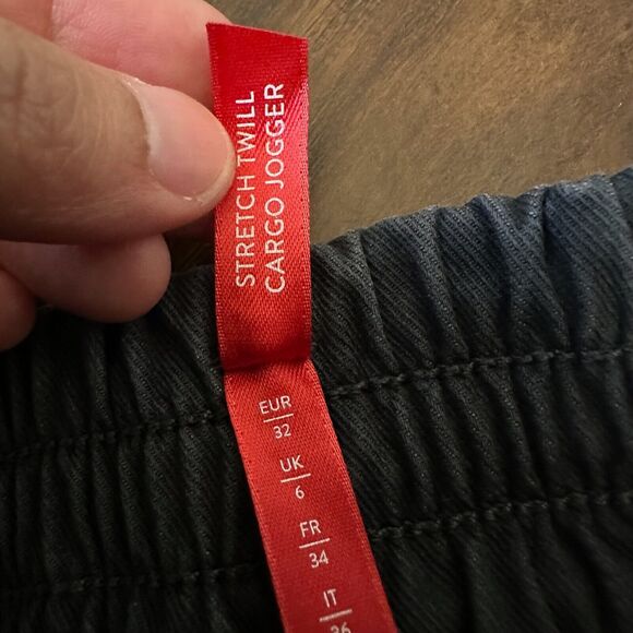 SPANX Twill Cargo Jogger Ankle Zip in Washed Black Charcoal Grey - Picture 10 of 15